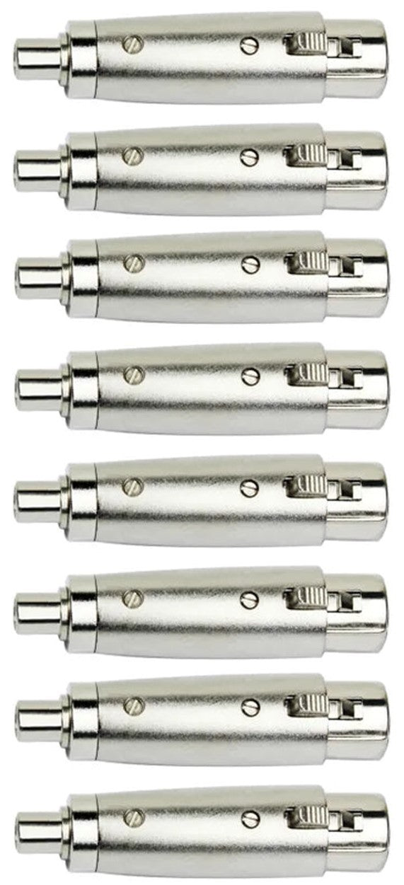 8 MR DJ RCAXLRF1 XLR Female to RCA Female Adapter Converter Gender Audio Coupler