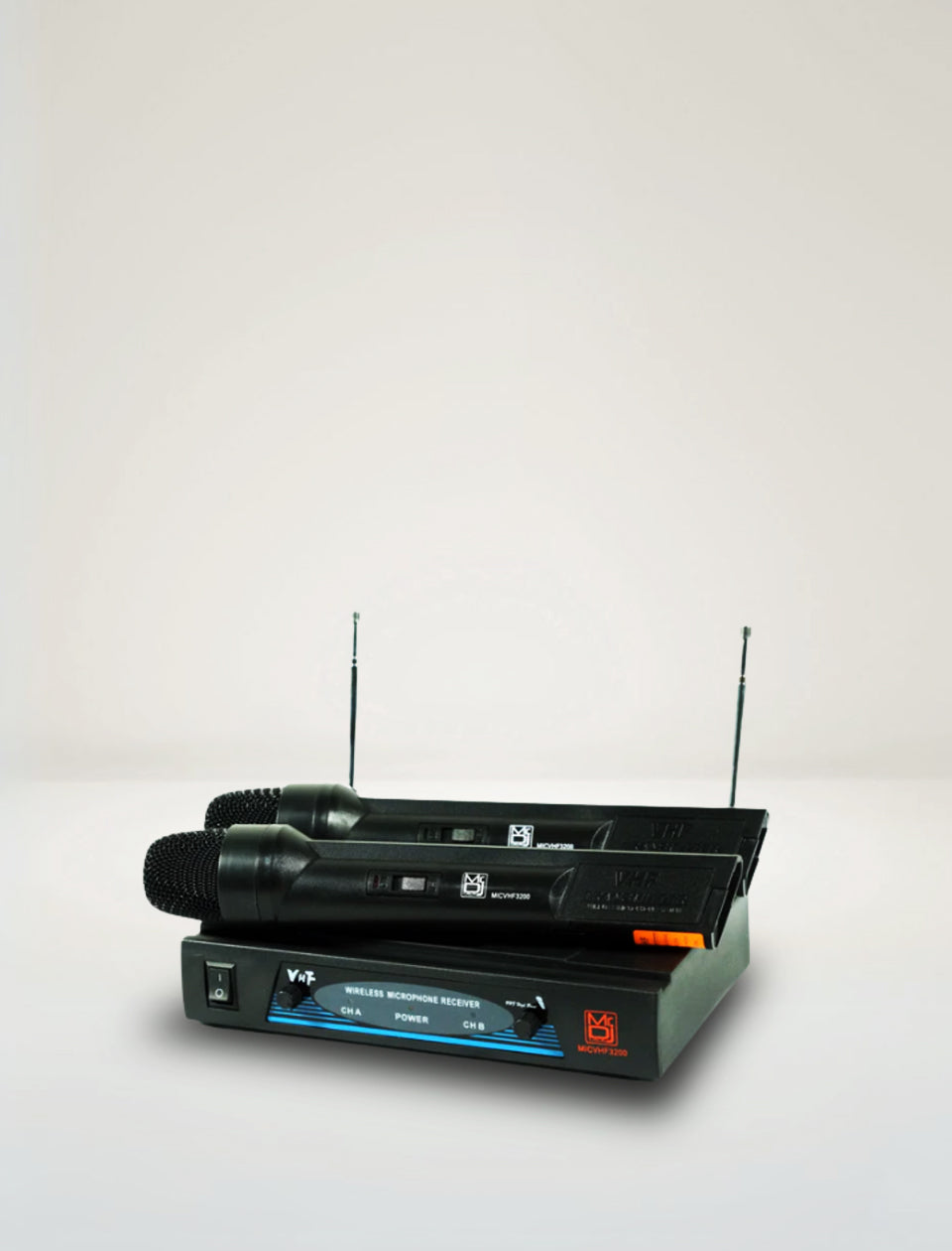 MR DJ MICVHF3200 Wireless Dual Handheld design Microphone System