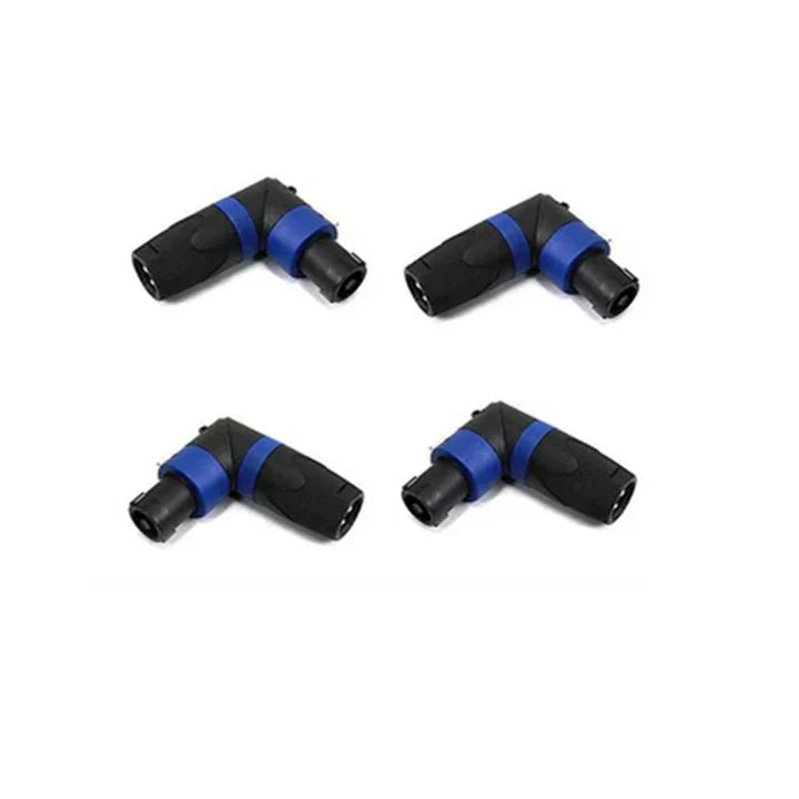 MR DJ SPAM4 4-Pack Right-Angle Speakon Compatible PA/DJ Speaker Cable Connectors