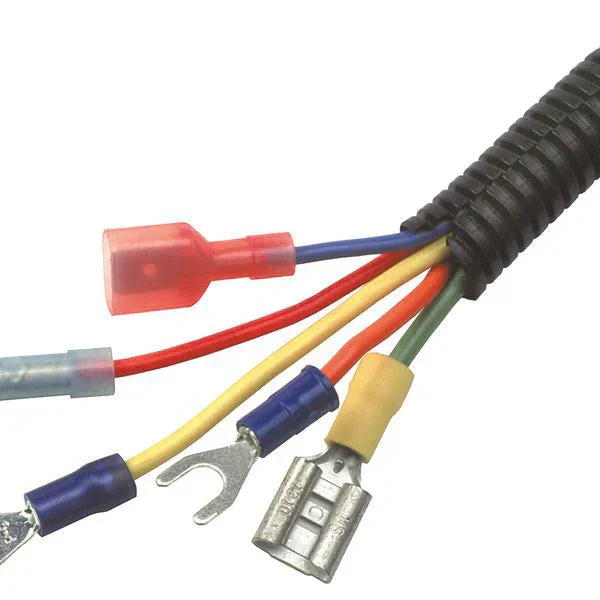 Patron 50 Feet Black 1/2" Split Loom Split Wire Loom Conduit Corrugated Plastic Tubing Sleeve for Various Automotive, Home, Marine, Industrial Wiring Applications, Etc.