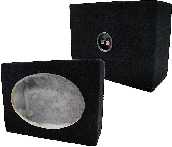 Absolute 2SQ6X9 Pair 6 x 9 Inches Square Speaker Box with Speaker Terminal