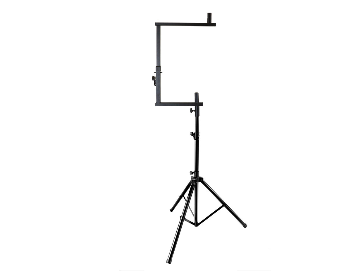 MR DJ STSPLI-SS350 Adjustable T-Bar Stage Lighting Extension with Speaker Stand