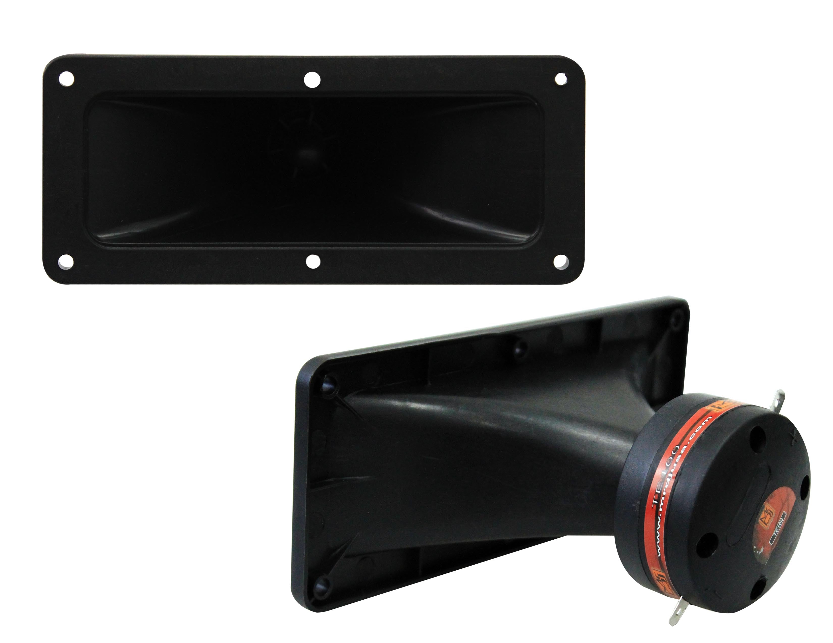 MR DJ TE100 3"x6" 300W PRO Audio PA/DJ Wide Screw-ON Type PIEZO Compression Horn Tweeter