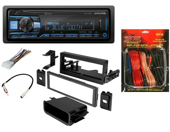Alpine UTE-73B Single DIN Car Digital Media For 1995-2005 GM & KIT10 AMP Kit