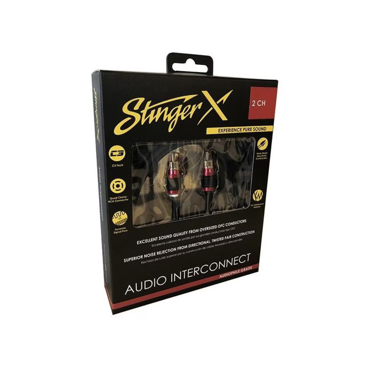Stinger XI223 X2 Series 2 Channel Interconnect 3ft