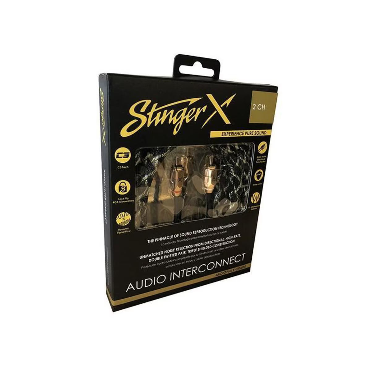 Stinger XI32YF X3 Series 2 Channel Interconnect Y-connector 2 Female / 1 Male