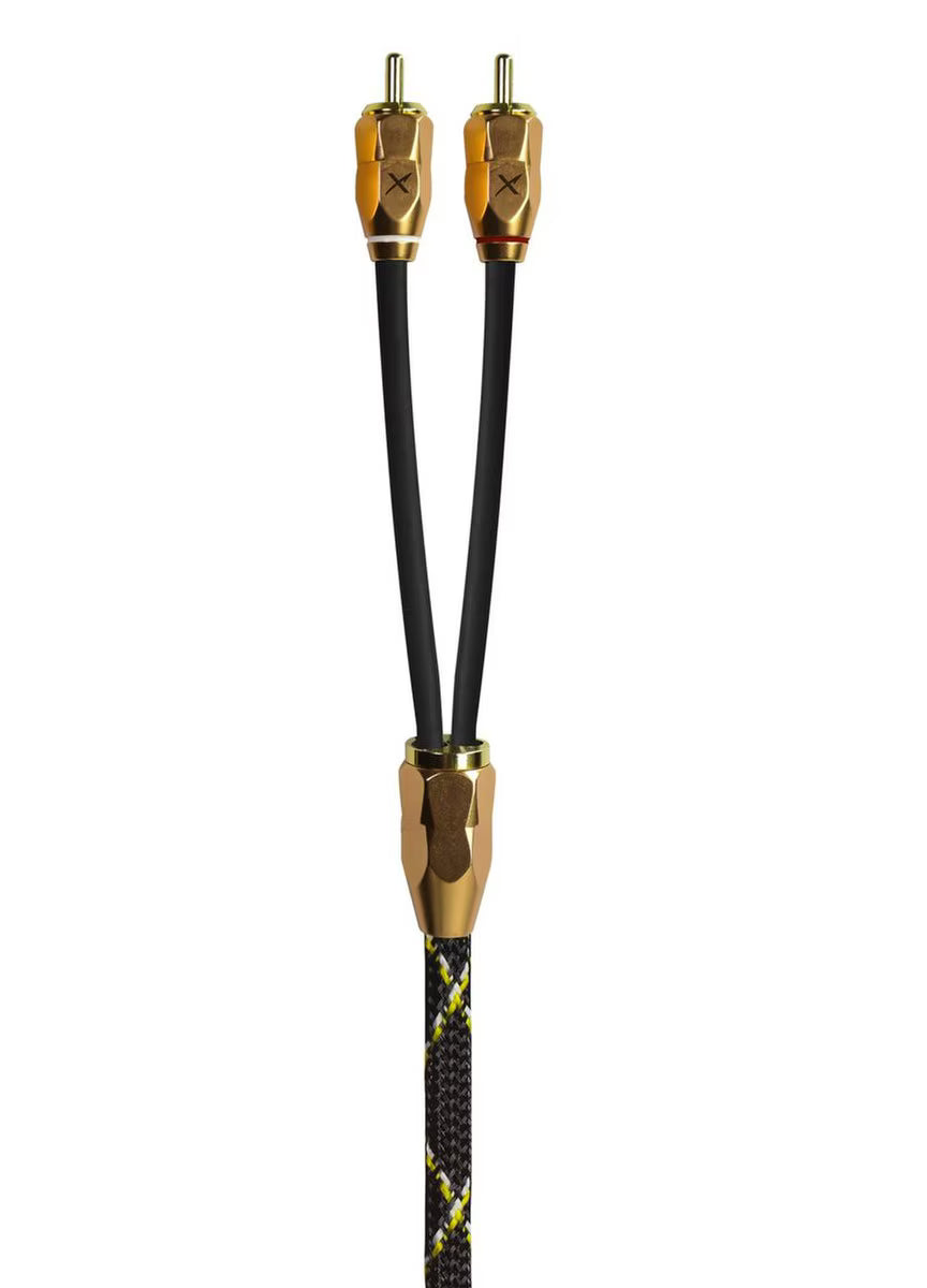 Stinger XI32YM X3 Series 2-Channel 2 Male to 1 Female RCA Interconnect Splitter Cable