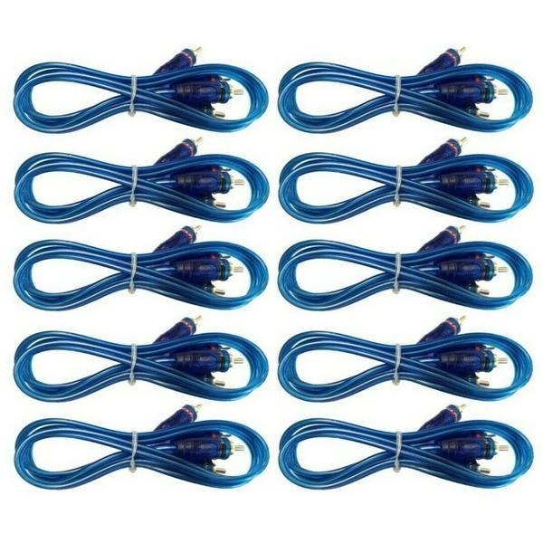 10 MK Audio 17' 2CH RCA Cable Wire for Marine Car Amplifier Stereo or Home Audio