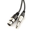 MR DJ CQXF3 3' Pro PA DJ Karaoke XLR Female to 1/4" TS Mono Male Plug Speaker Wire Cable