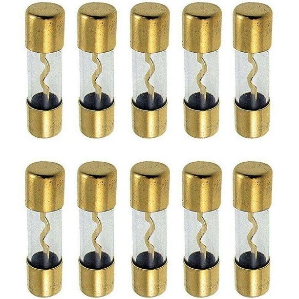 Absolute AGU100-10 100 Amp Gold-Plated AGU Glass Fuse (10 Pack)