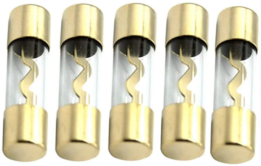 Absolute AGU100-5 100 Amp Gold-Plated AGU Glass Fuse (5 Pack)