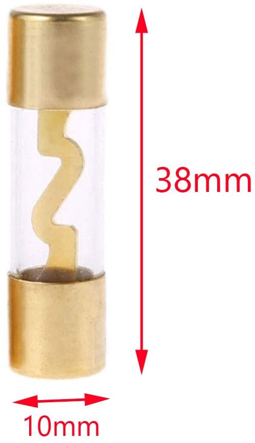 American Terminal TAGU-80-5 80A AGU Fuse 10X38mm Car Audio Power Safety Protect Glass Tube Gold Plated Radio AMP Amplifier