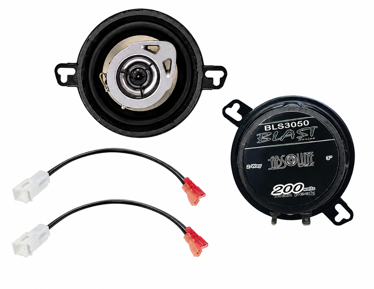 BLS-3050 + 72-7902 3.5" 2-way Dash Speakers & Harness Fit 2009-25 Dodge RAM 1500