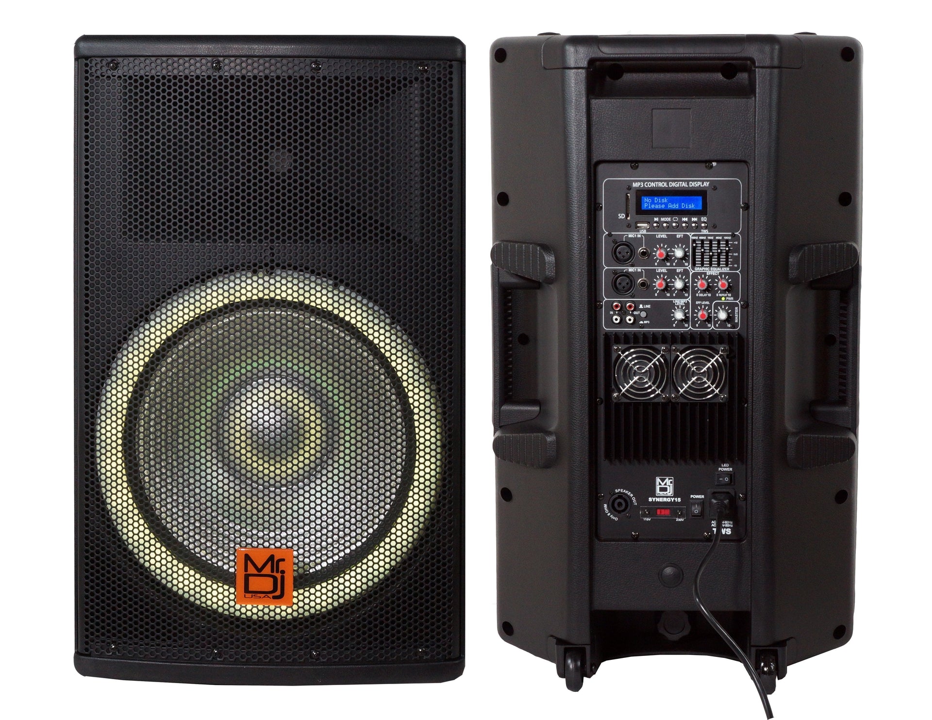 MR DJ SYNERGY15 Pro Audio Indoor Outdoor Ultra Powerful DJ Bluetooth 4500W