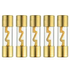 Absolute AGU200-5 200 Amp Gold-Plated AGU Glass Fuse (5 Pack)