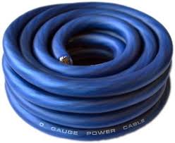 Absolute 30 Ft Combo 1/0 GA Blue + Black Power Wire 12V Car Marine Pro Audio Cable