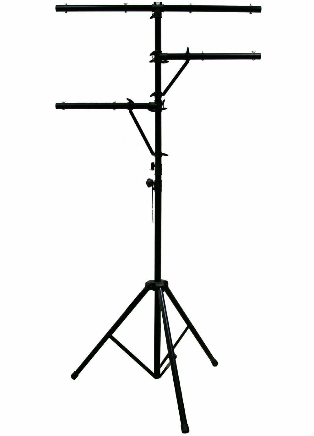Mr DJ LS-300 Heavy Duty DJ Light Stand w/ Two Fixture Arms & T-Bar