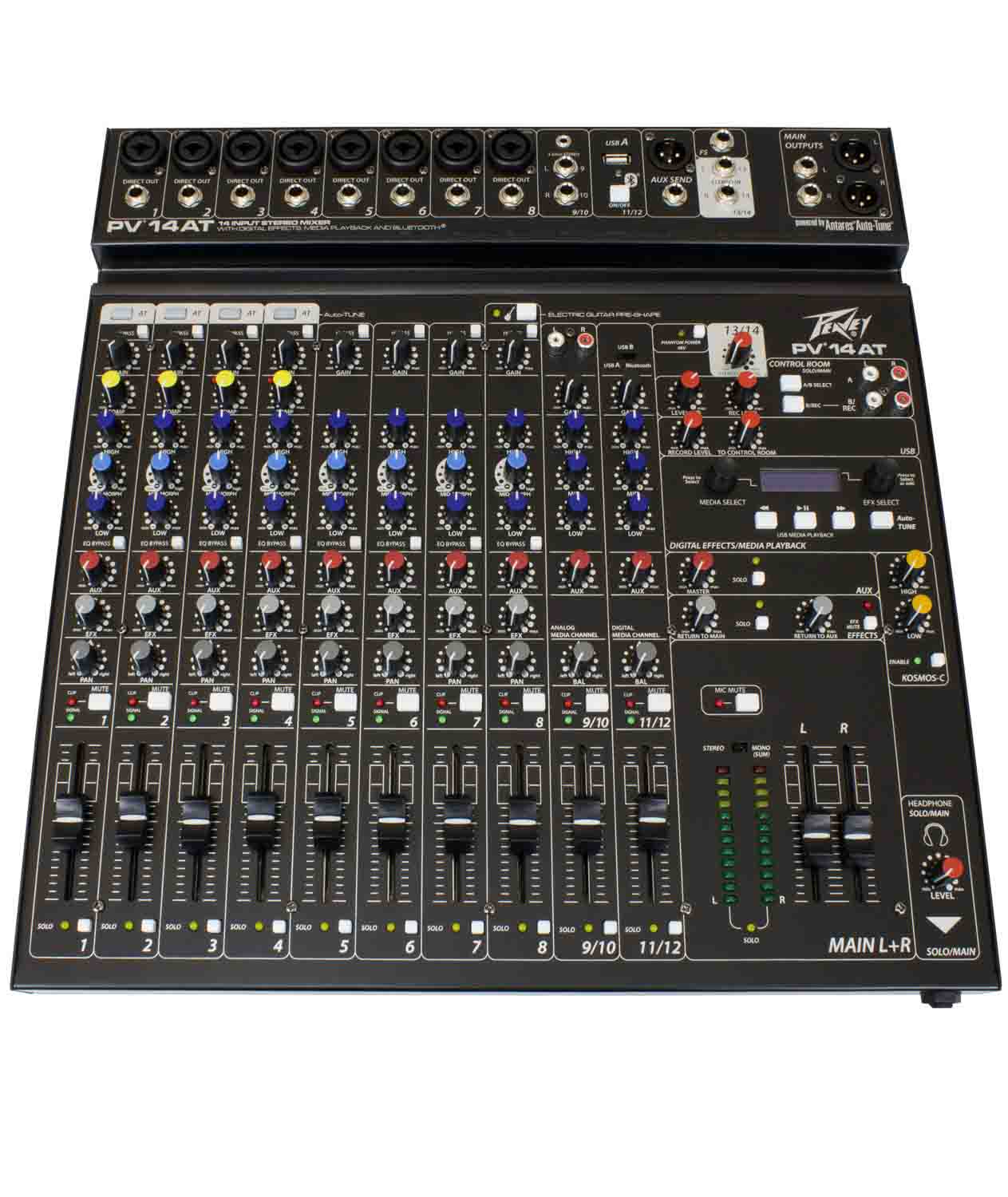 Peavey PV® 14 AT 120US 14 Channel Compact Mixer with Bluetooth and Antares® Auto-Tune