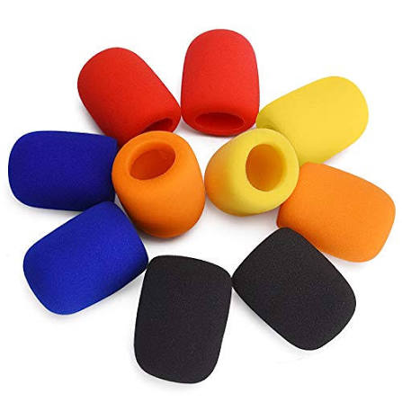 MR DJ SPONGE-C10 10 PCS 5 Color Microphone Sponge Foam Microphone Covers Handheld