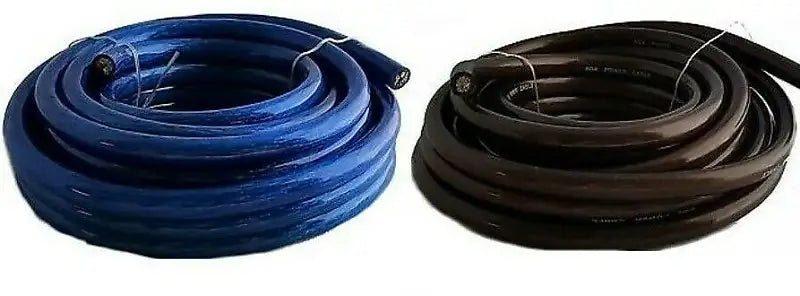 Absolute 100' 0 GAUGE 50' BLUE POWER & 50' BLACK Ground Wire Cable Marine Car