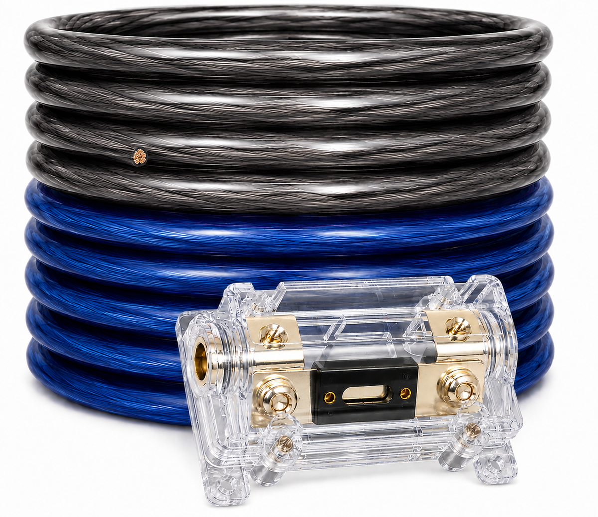AT TKIT025BKBL 0 Gauge 50' Black/Blue Power/Ground Wire Amplifier Amp Kit