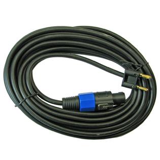 MR DJ CBSM100 100 Feet PRO PA DJ Speakon Male to Banana Plug Speaker Cable