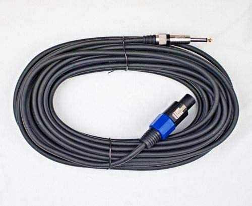 MR DJ CQSM25 25' Pro PA DJ Karaoke Speakon Plug to 6.35mm 1/4" Plug Speaker Wire Cable