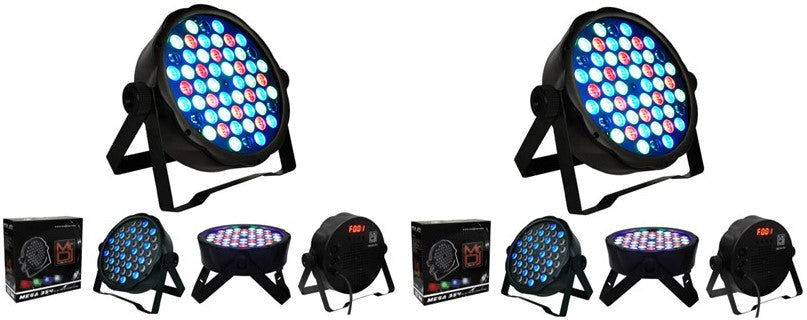 MR DJ LS100 Stand & 2 MEGA354 Slim Disco DJ Party Club Stage Show Lighting Flat Par Wash Lighting