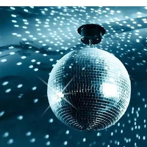 8" Mirror Balls Silver Covered with Tiny Mirrored Squares