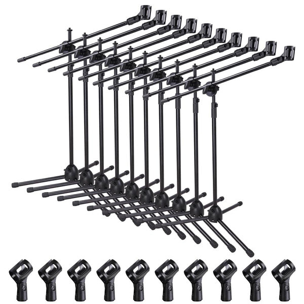 10 MR DJ MS500 Heavy Duty Telescoping Microphone Mic Boom Stand Tripod