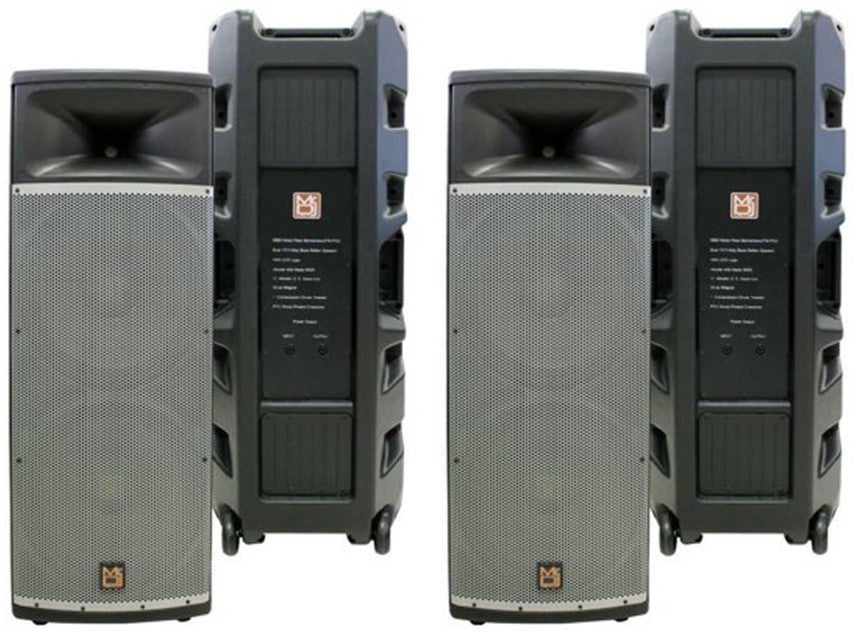 2 MR DJ PRO215S Professional PRO PA DJ Dual 15" 3-Way Full-Range Passive DJ PA Multipurpose Live Sound Loudspeaker