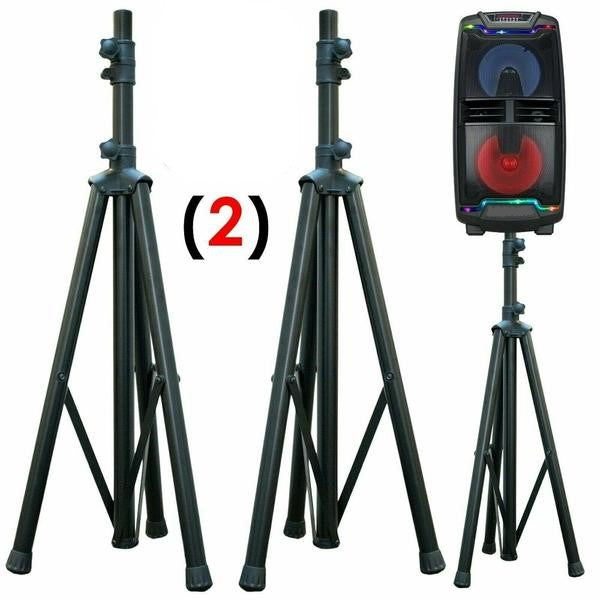 2 MR DJ Heavy Duty PA DJ Speaker Universal Adjustable Height Tripod Stands