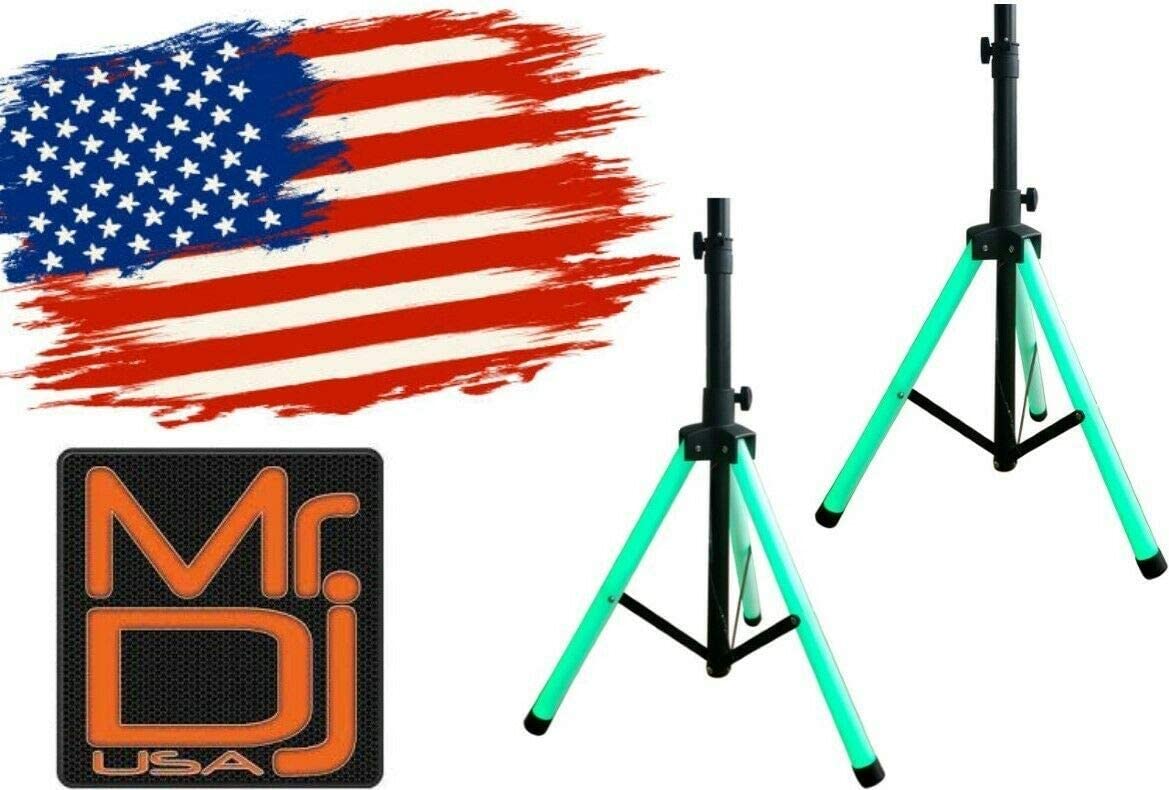 2 MR DJ SS600LED Color Stand Universal Color-Changing Stand LED Speaker Stand Tripod Telescoping