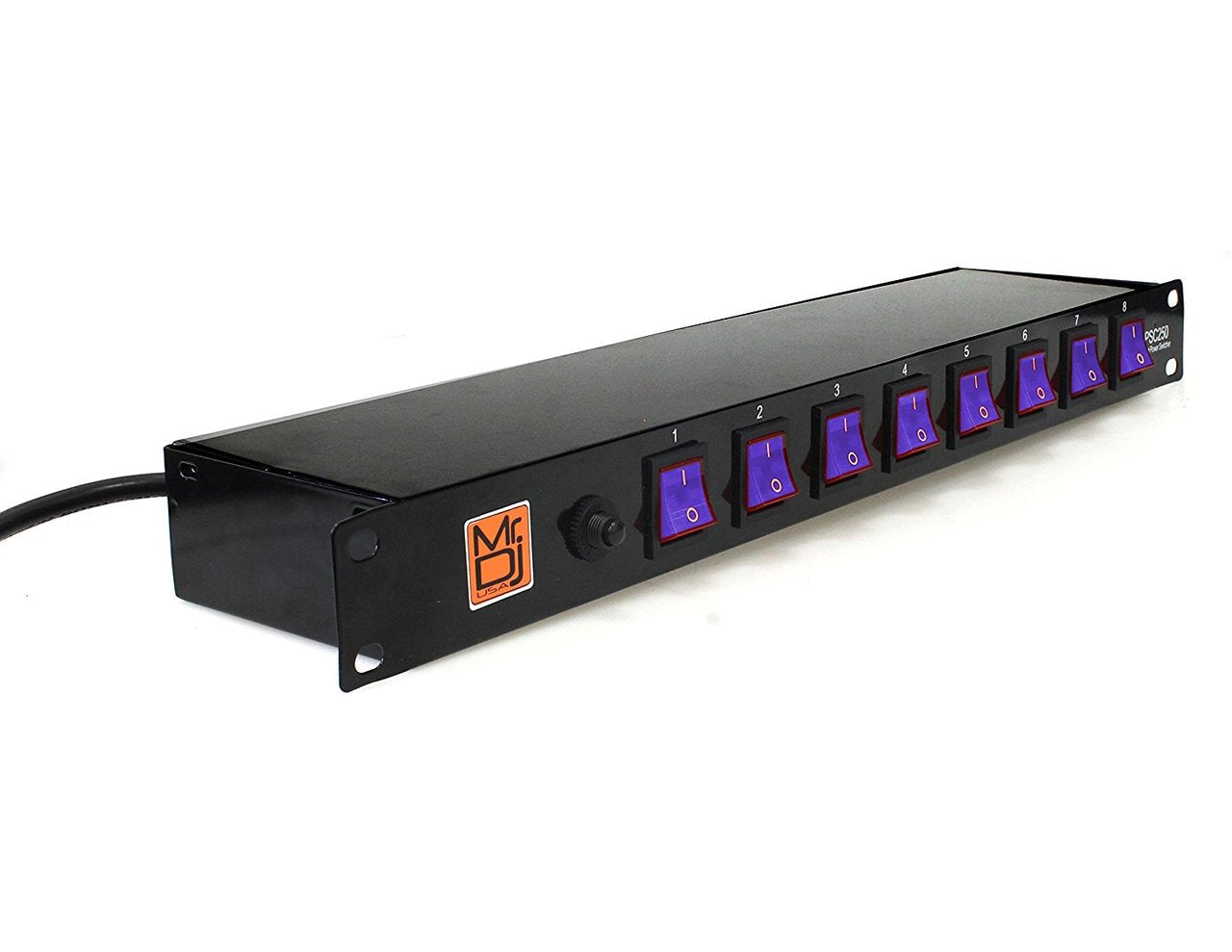 MR DJ PSC350 Rack Mountable 8 Port Power Switcher Surge Protectors ON / OFF Power Center