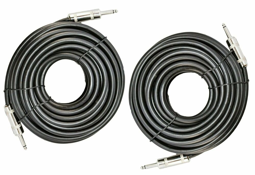 2 MK Audio MKQQM25 1/4" to 1/4" 25 FT. Gauge Wire PA DJ Pro Audio Speaker Cable