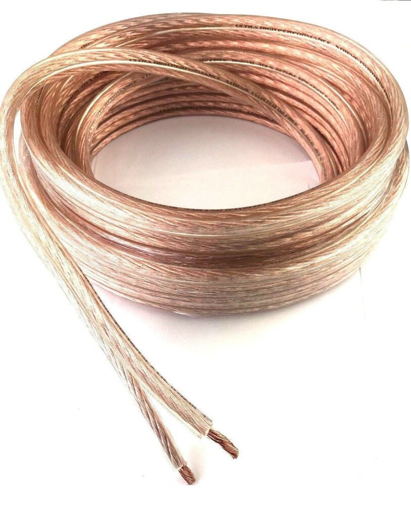 XP Audio Clear XS16G-25 16 True Gauge 25 FT COPPER CCA Marine Car Audio Speaker Cable Wire