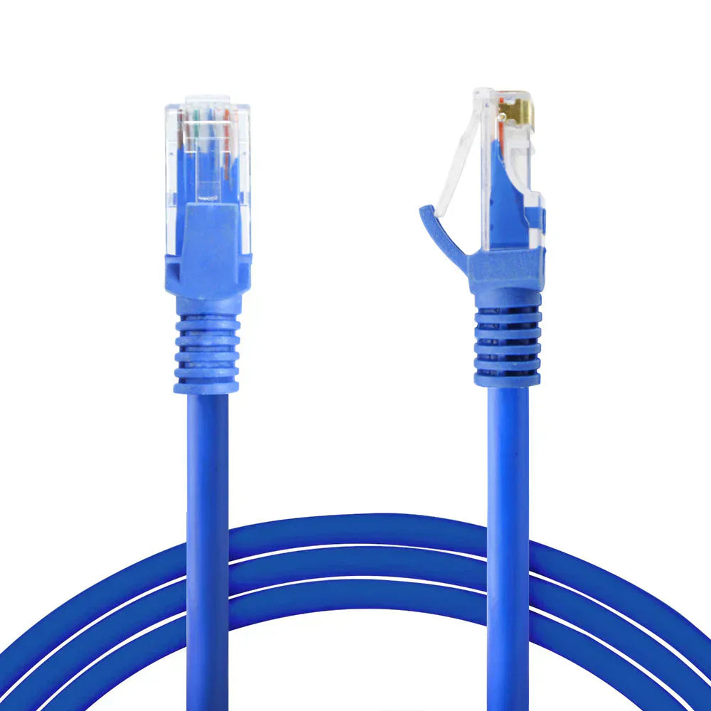 4 American Terminal EPC3BL 3' Cat6a Ethernet network patch cable RJ45 23AWG 600M solid copper wire 3' blue