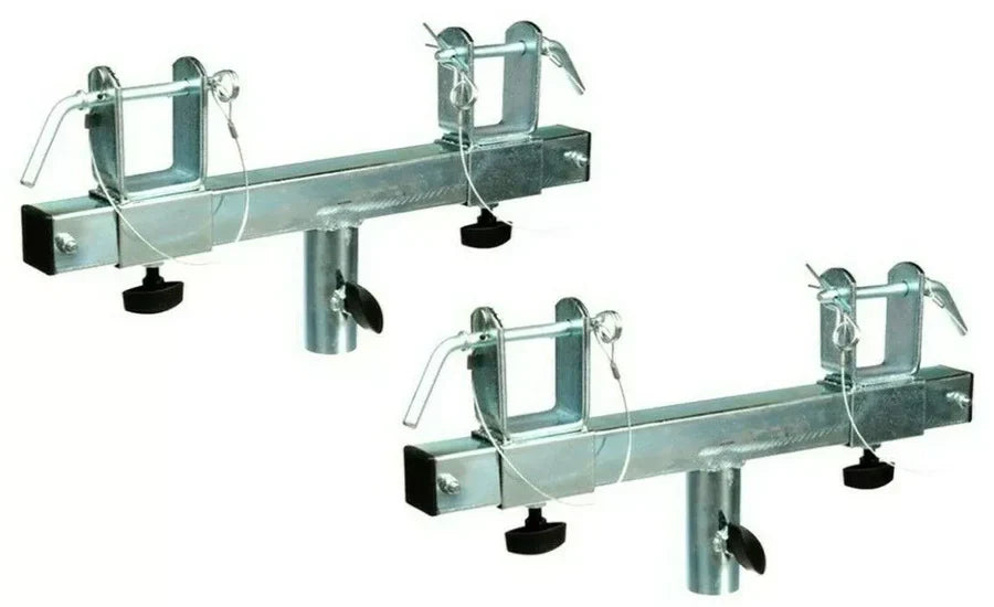 2 MR DJST200 SBC250 Pro Lighting 12 Foot Crank Light Stand & Square Truss T-Bar Adapter