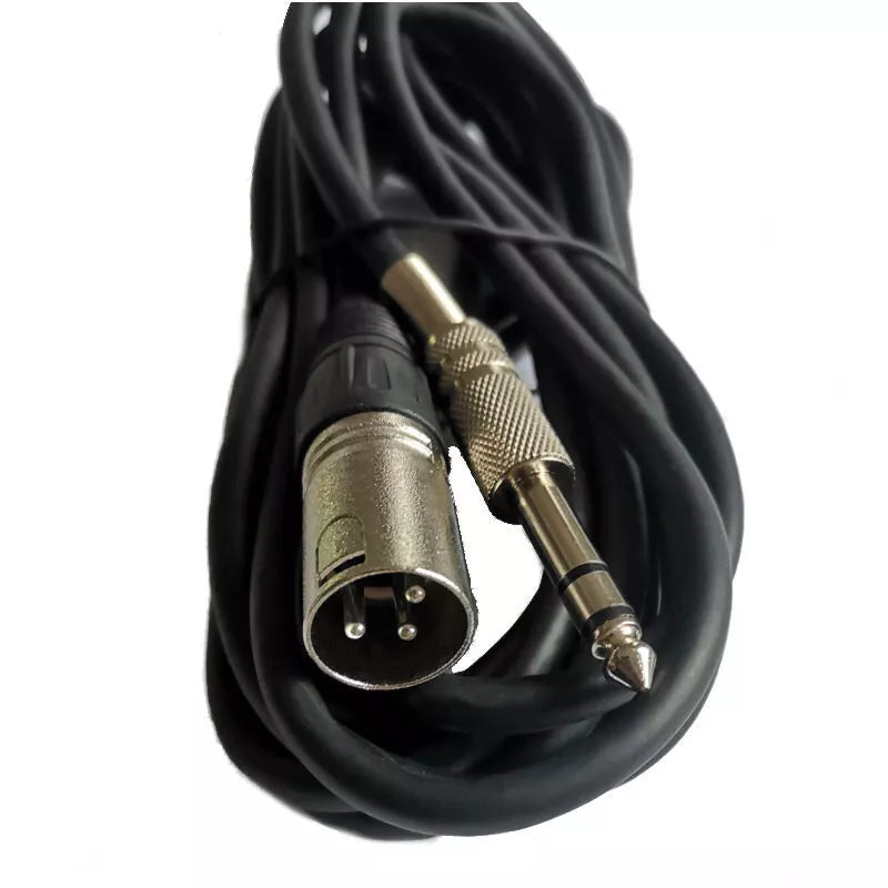 MR DJ CQSXM30 30' Pro PA DJ Karaoke XLR Male to 1/4" TRS Stereo Male Plug Audio Balanced Microphone Cable