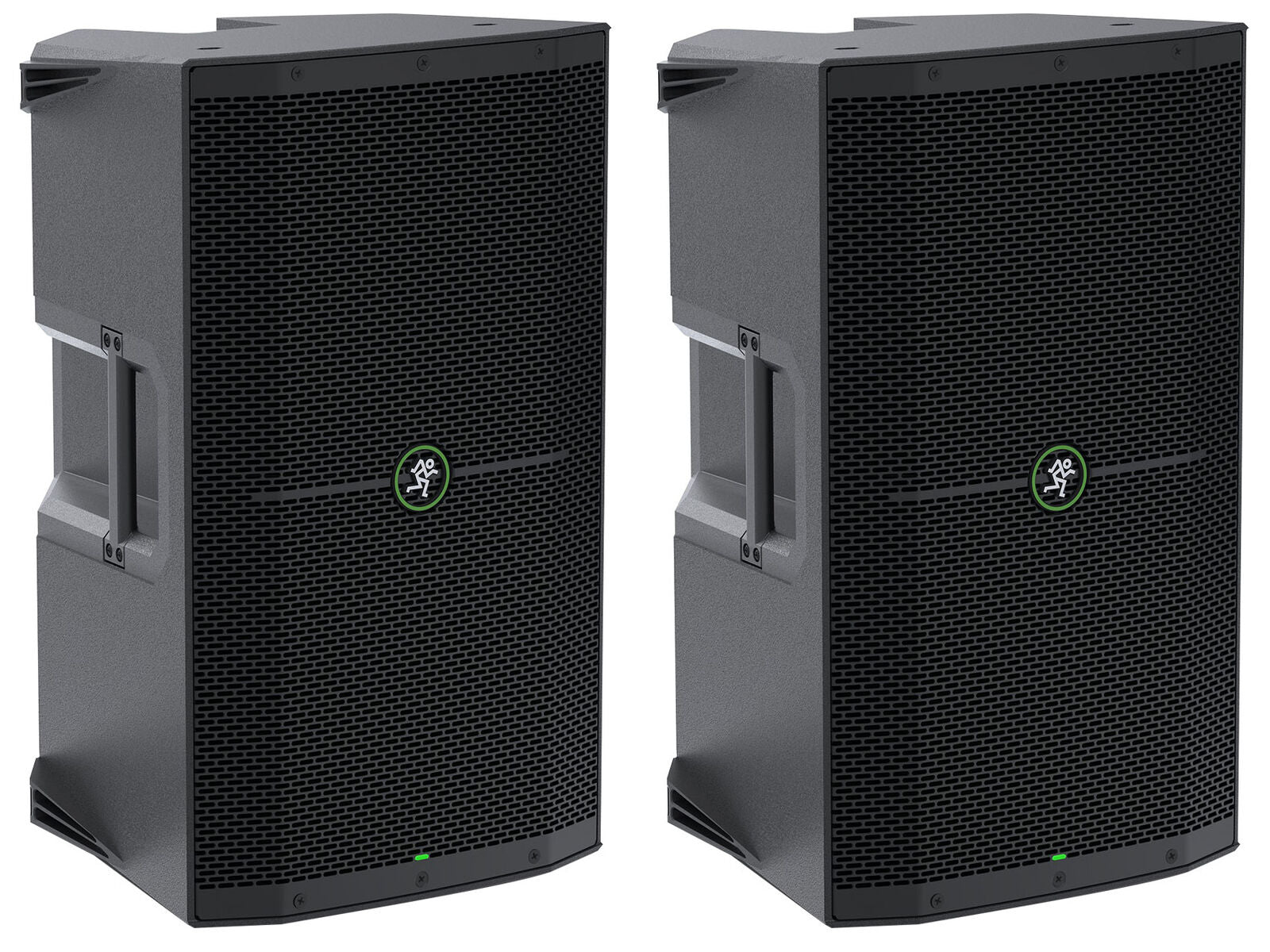 2 Mackie THUMP212 2 Thump 12" Powered Loudspeaker & Speaker Stands Bag Mic XLR Cable Bundle