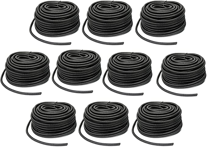 MR DJ DSLT14 1/4" 1000' split loom tube polyethylene high temperature DJ automotive marine industrial electrical wire & cable conduit