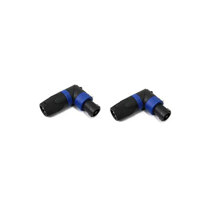 MR DJ SPAM2 2-Pack Right-Angle Speakon Compatible PA/DJ Speaker Cable Connectors