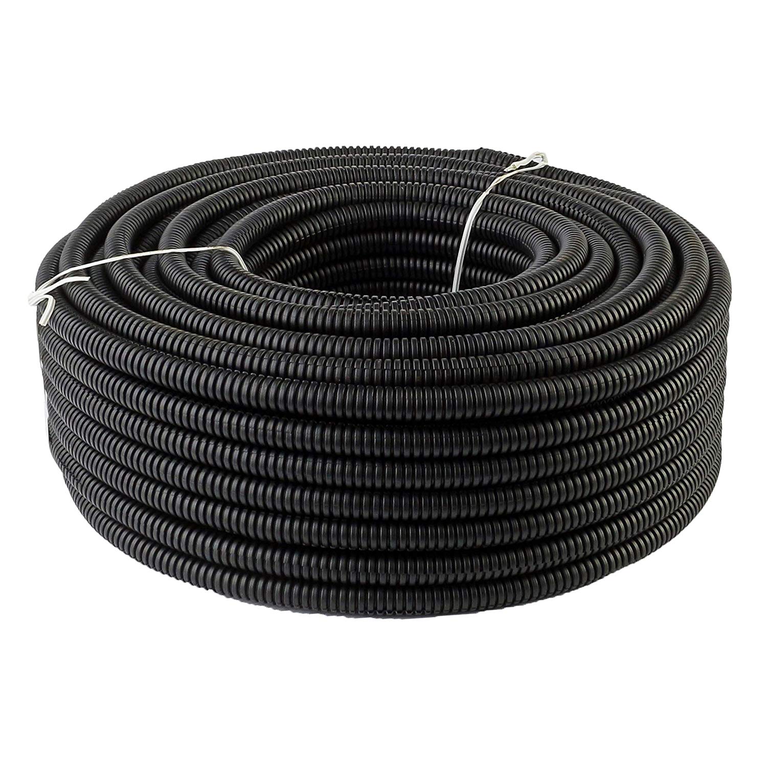 MR DJ DSLT58 100' 5/8" 15.88mm Black Split Wire Loom Conduit Tubing Sleeve Tube