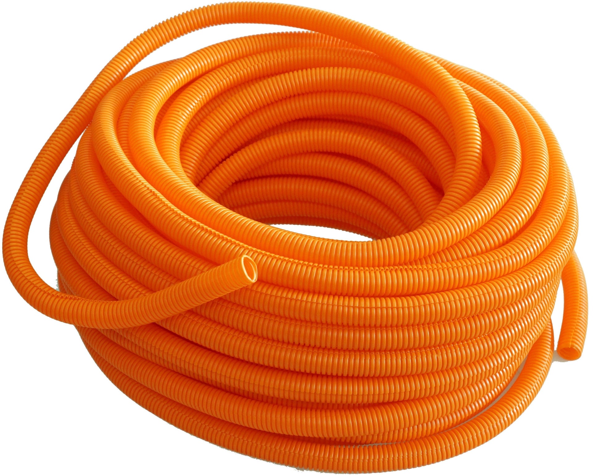 Absolute SLT14OR 100' 1/4" 6.35mm Orange Split Wire Loom Conduit Tubing Sleeve Tube