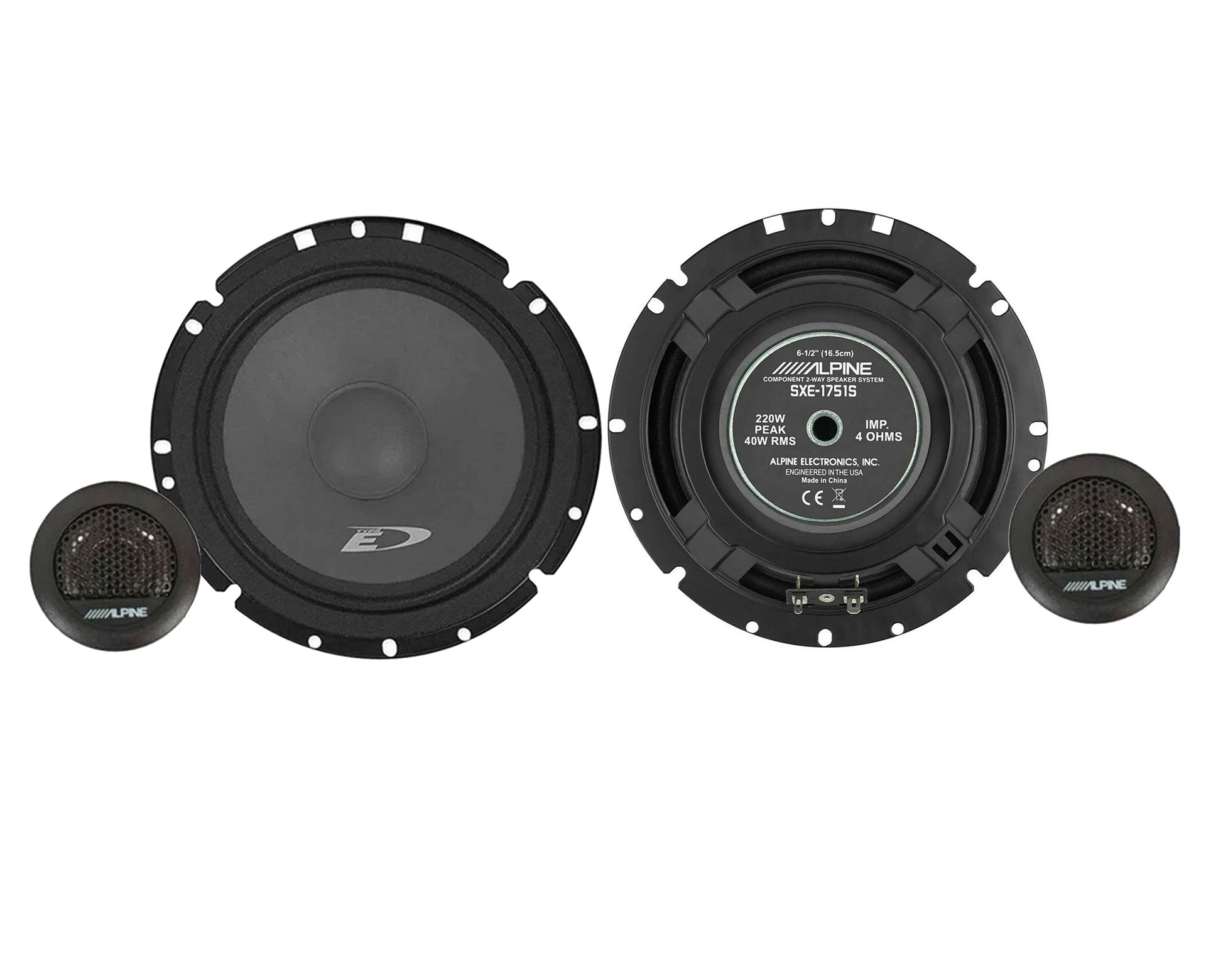 Alpine Bundle SXE-6926s 6x9" Coax SXE-1751s 6.5" Component BBX-F1200 4-Ch Amp & Wiring