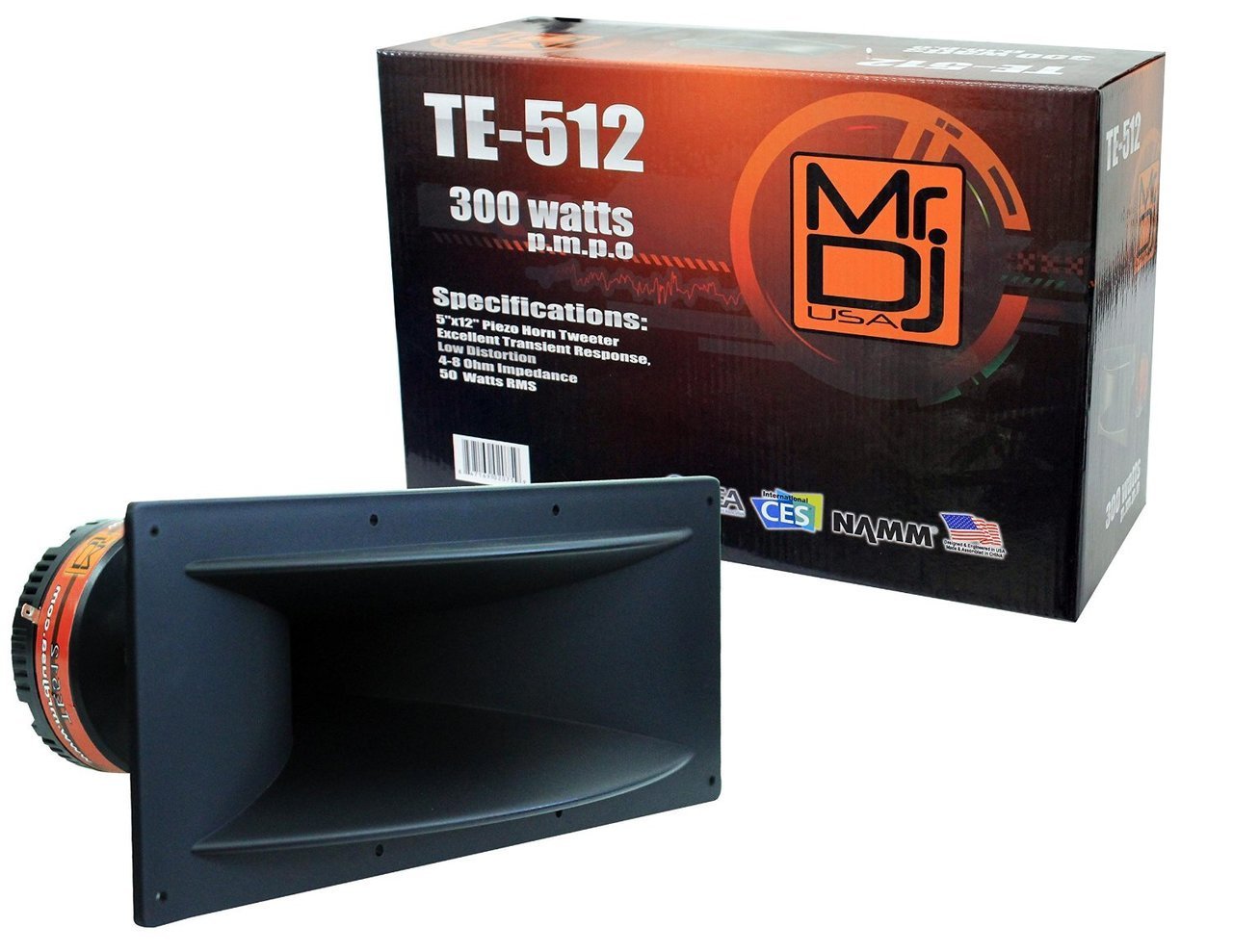 MR DJ TE-512 5"x12" 300W PRO Audio PA/DJ Wide Screw-ON Type Piezo Compression Horn Tweeter