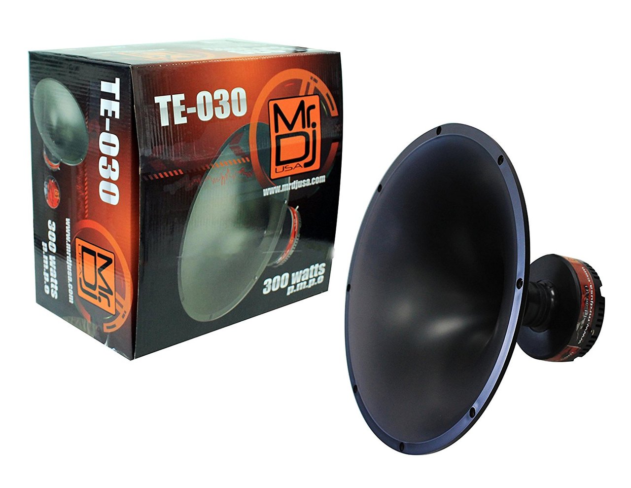 MR DJ TE030 12" Round 300W PRO Audio PA/DJ Wide Screw-ON Type PIEZO Compression Horn Tweeter box