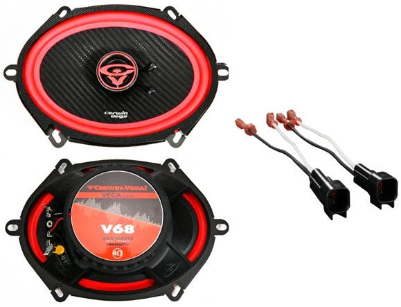 2 Cerwin-Vega V68 6x8" Front & Rear Car Door Speakers Fit 1994-04 Ford Mustang