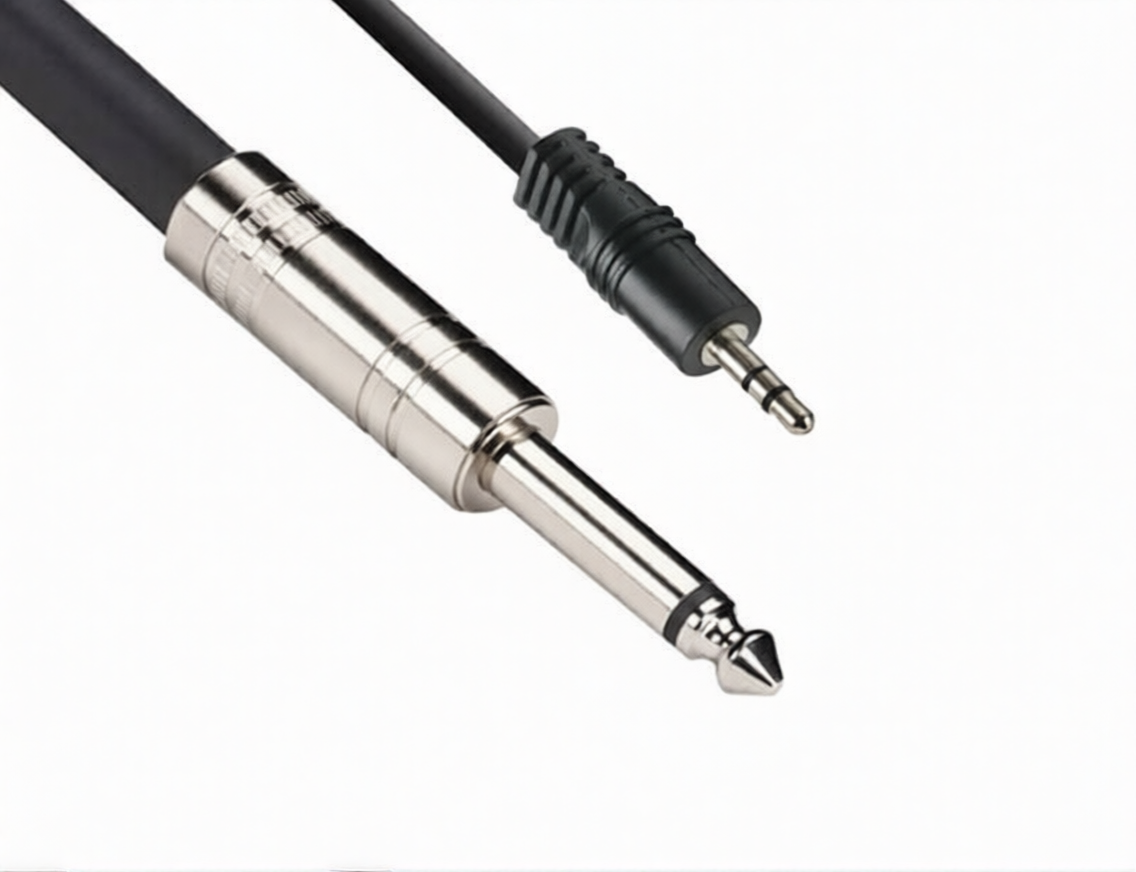 MR DJ CEQS6 6 ft 1/4" TRS (Stereo) Male to 1/8" (3.5mm) TRS Stereo Audio Cable